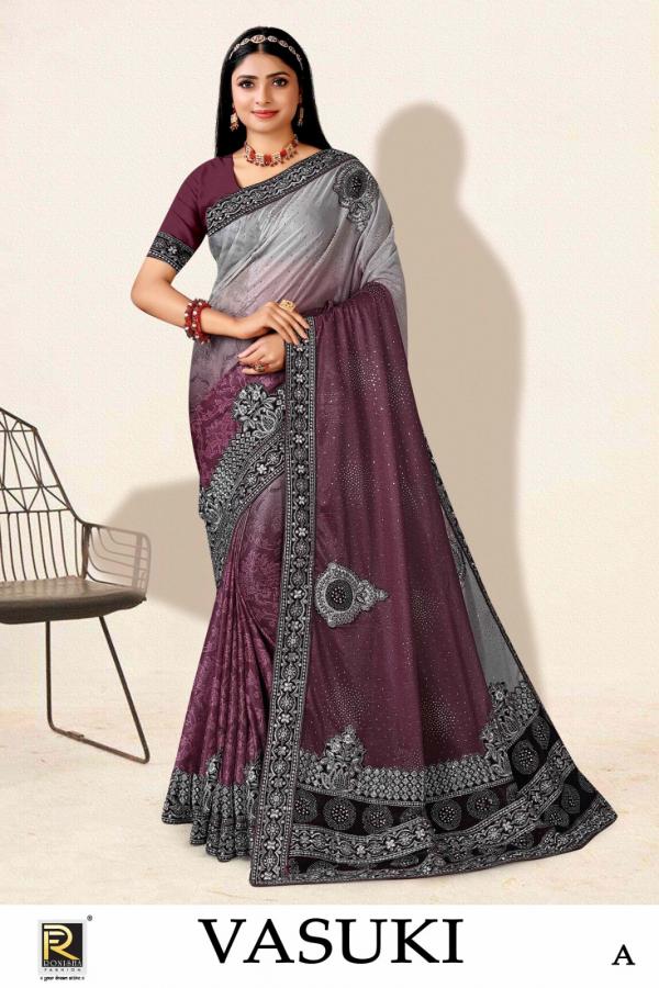 Ronisha Vasuki Lycra Festive New Designer Saree Collection